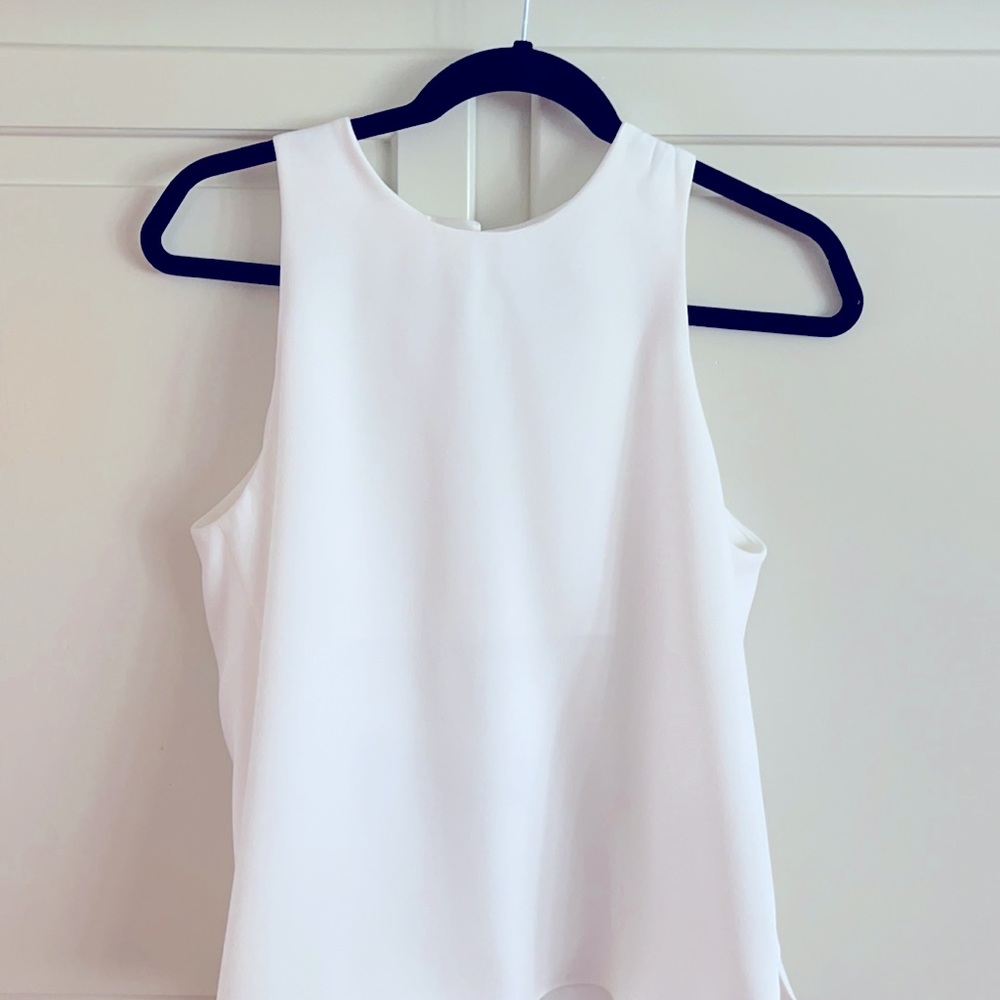 Zara White High Neck Blouse - NWT